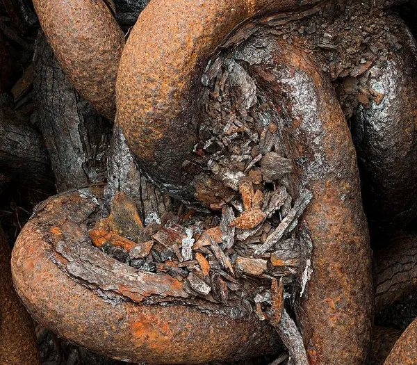 A very rusty iron chain
